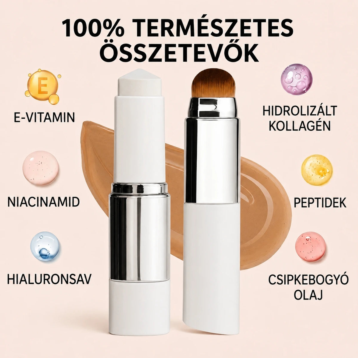 Kalea 2 az 1-ben fedőstift beépített ecsettel